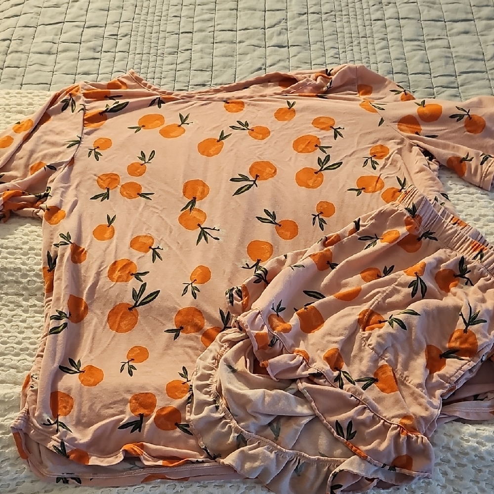 Orange Print Pajama Set Kate Spade